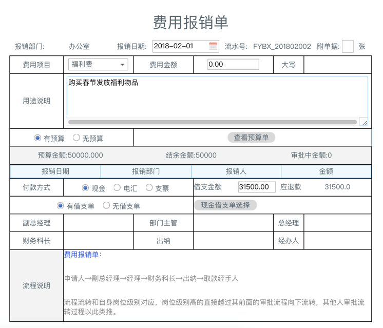 OA合同管理設置